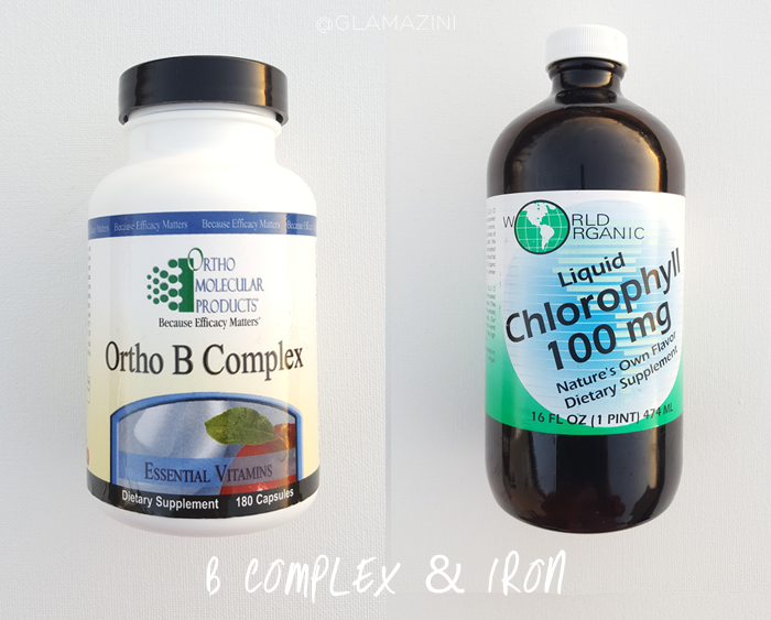vitamin b complex chlorophyll iron